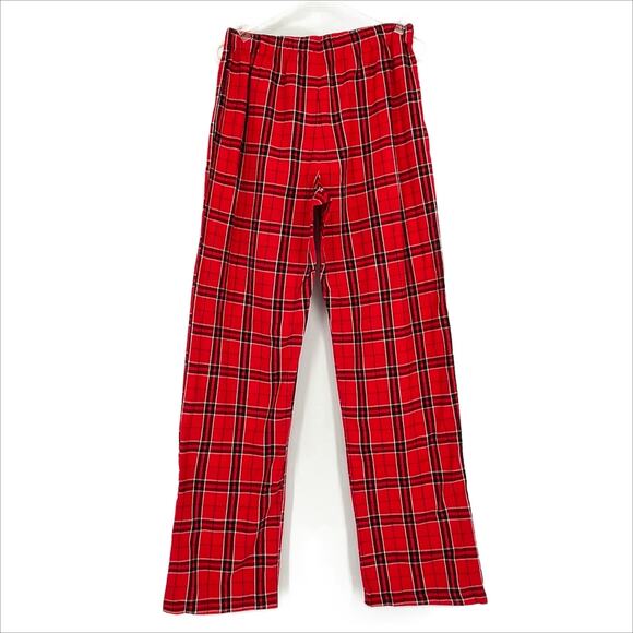District Plaid Pajama Bottoms in Red/Black Size Small - Picture 3 of 6